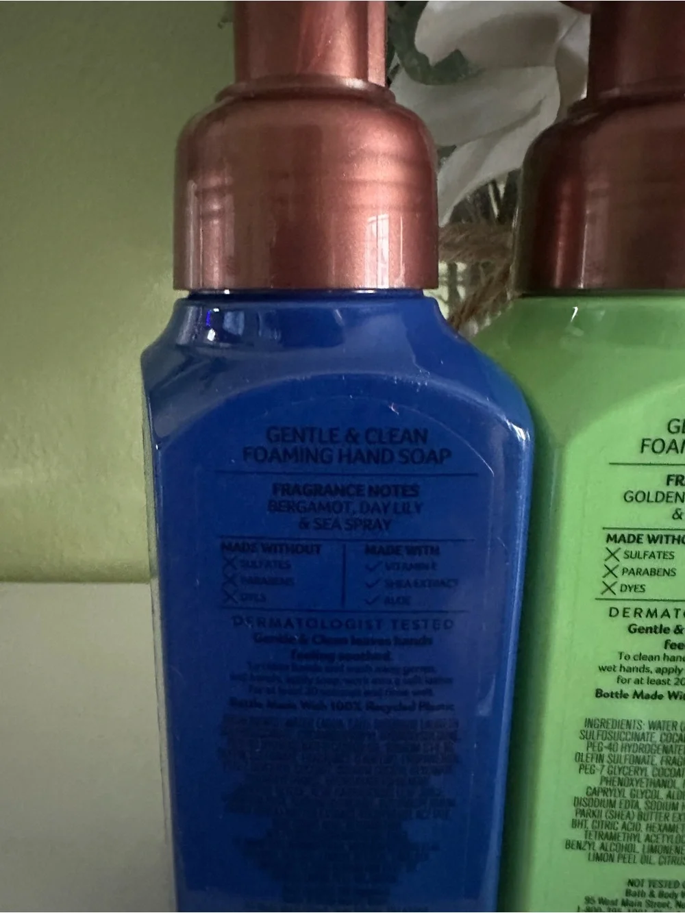 Bath & Body Works Blue, Green & Red Foaming Hand Soap Trio